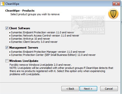 春夏新作 Cleanwipe Symantec Download Removal MajorGeeks - Tool PCソフト